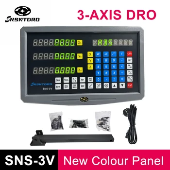 ใหม่สีแผง SNS-3V 3 แกน Digital Readout จอแสดงผลเครื่องกลึงเครื่องบดลวดตัด EDM DRO สําหรับ Linear scale Encoder 1