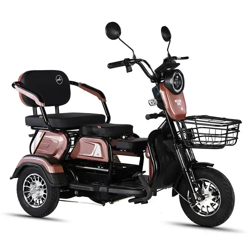 New Electric Tricycle Adult 3 Wheel Motorcycle Mobility Scooter With armrests with basket Electric Tricycle Electric Scooter 2