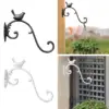 Cast Iron Bird Statue Wall Plant Hanger Length 25cm Decorative Patio Decoration 1