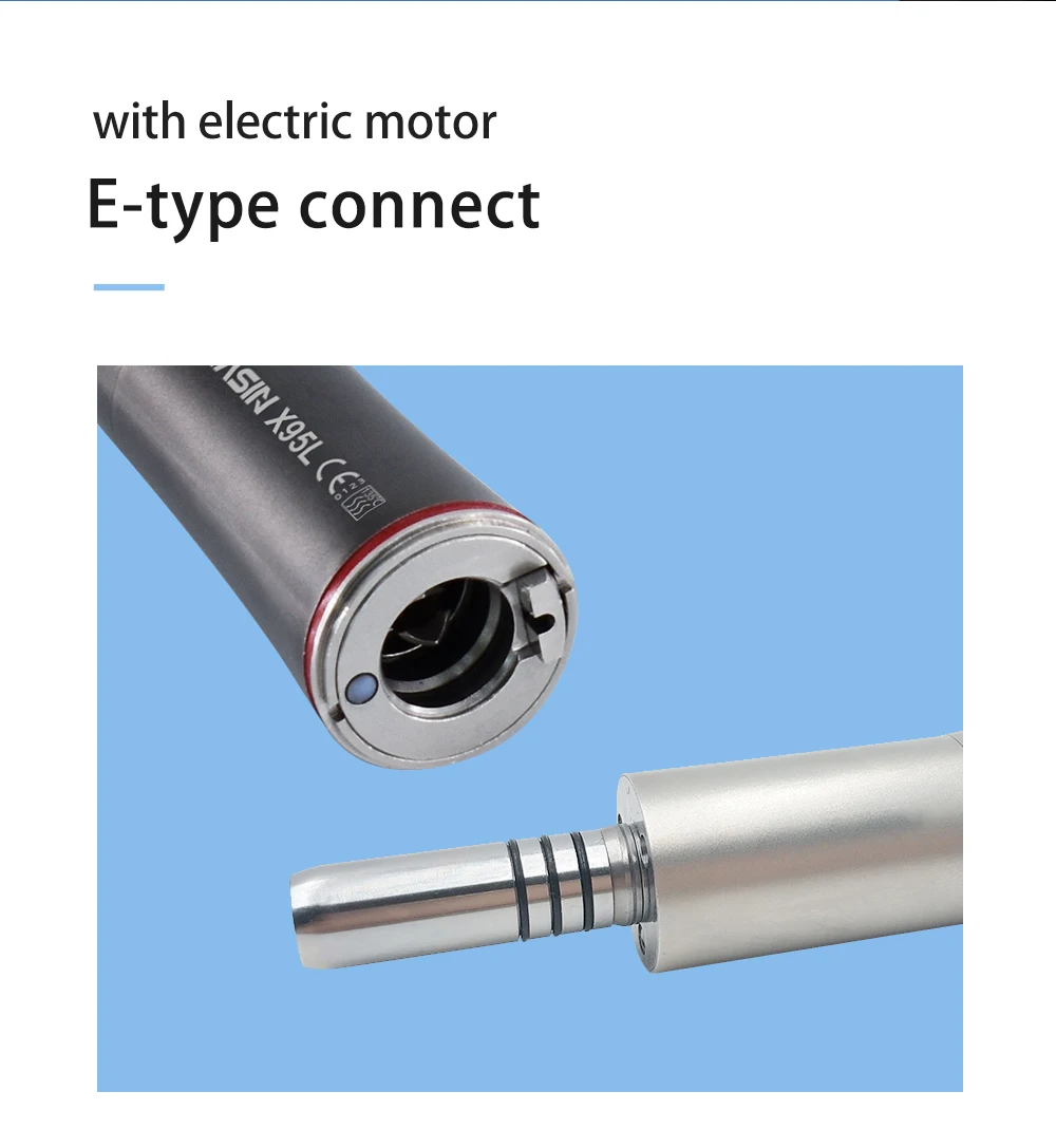 Dental antik Glasfaser Gegenwinkel roter Ring Gegenwinkel Niedrig geschwindigkeit shand stück x95l für universellen E-Typ-Motor – Detail 6