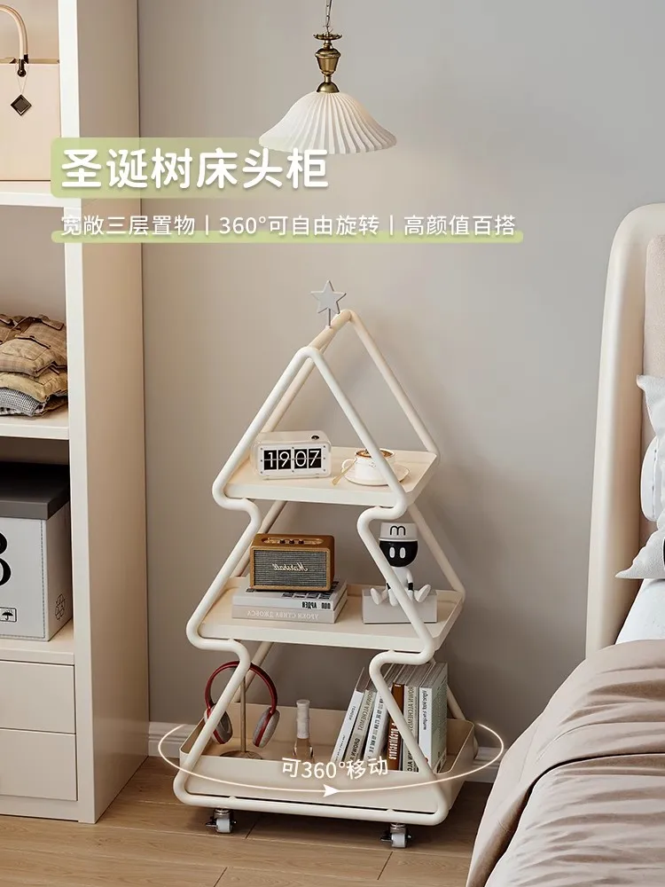 Bedside tables, modern home bedrooms, bedside small shelves for children, wrought iron side tables