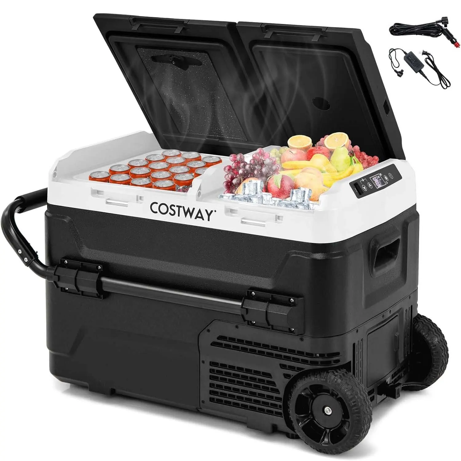 Kompressor-Kühlbox 40 l, elektrische Kühlbox,-20 Grad c ~ 20, USB-Ladeans chluss, LED-Anzeige, Mini-Kühlschrank AC/DC , 45 dB