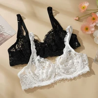 Soutiens-gorge sexy en dentelle pour femmes, soutien-gorge en dentelle grande taille 34-40 bonnets B/C, bralette push-up ajourée, lingerie pour femmes courbes 1