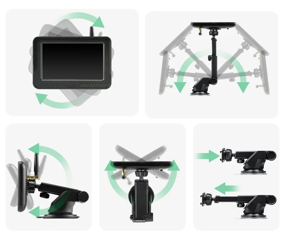 Mirrored and standard view modes on monitor