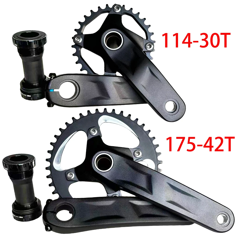 104BCD Kinder Fahrrad Kurbelgarnitur 114mm/127mm/135mm/140mm/152mm/160mm 1x Kurbel MTB Kind Kurbelgarnitur Rundes Kettenblatt für Shimano SRAM – Detail 4