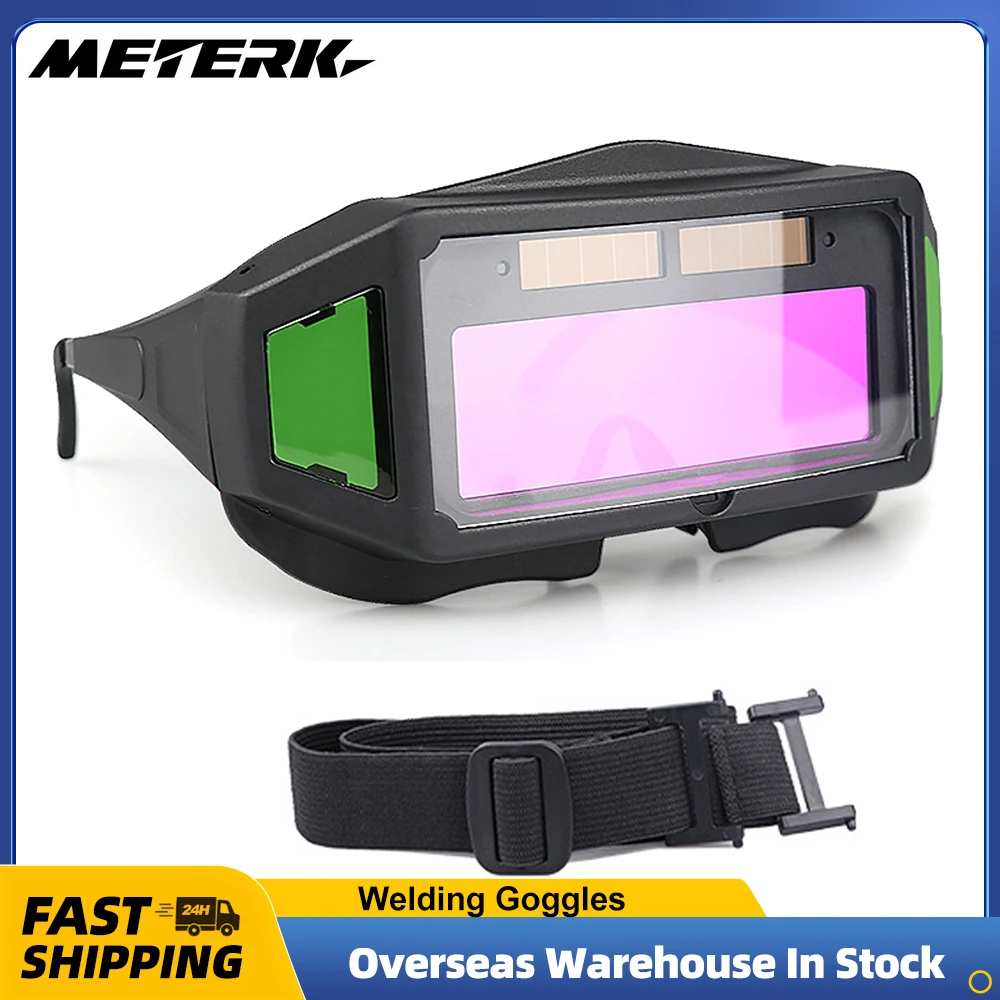 

Очки для сварки с автоматическим затемнением, защитные очки с большим обзором, для дуговой сварки, шлифовки, резки