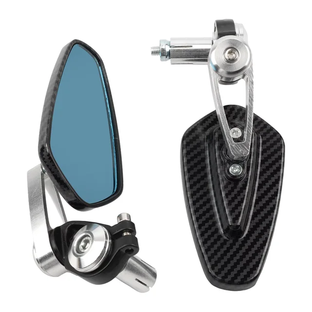 7/8" 22mm CNC Motorcycle Rearview Mirrors Universal Clear Glass Scooter Bar End Handlebar Mirror Rear View Mirror Accessories