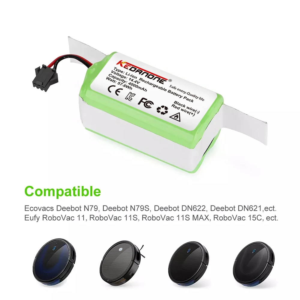 14.4V 3200mAh Replacement Battery For Conga Excellence 990 950 999 1090  1099 1190 1790 1990