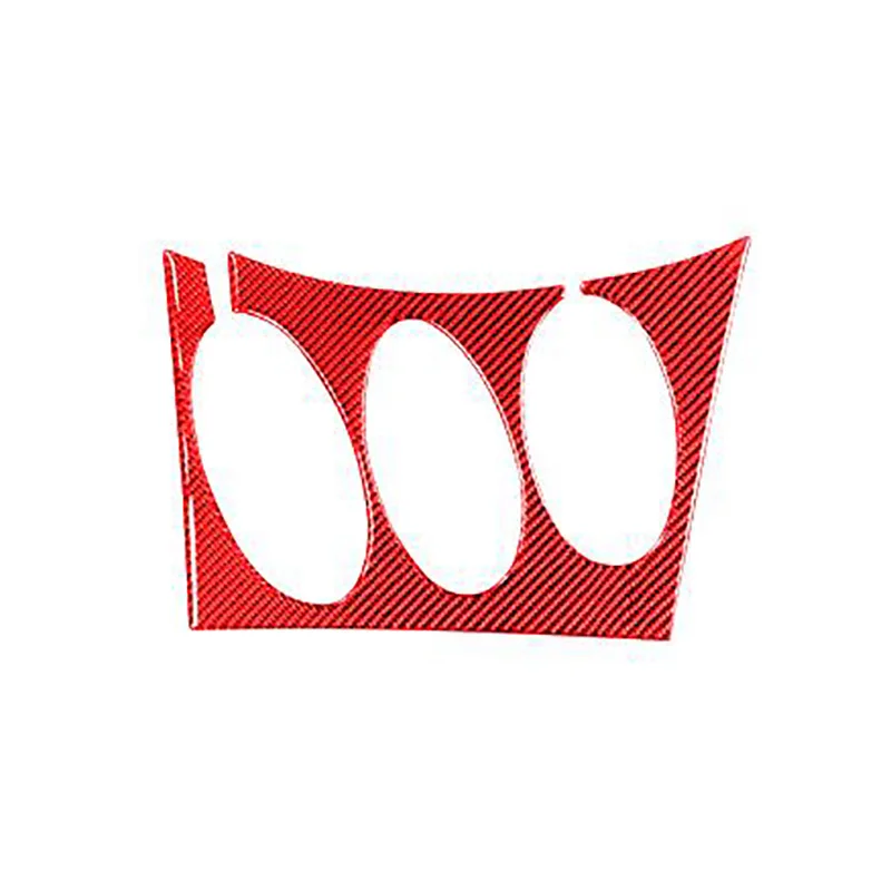 

For Nissan 350Z Z33 03-09 Red Carbon Fiber Sticker Radio Air Conditioning Console Panel Cover Trim Accessories