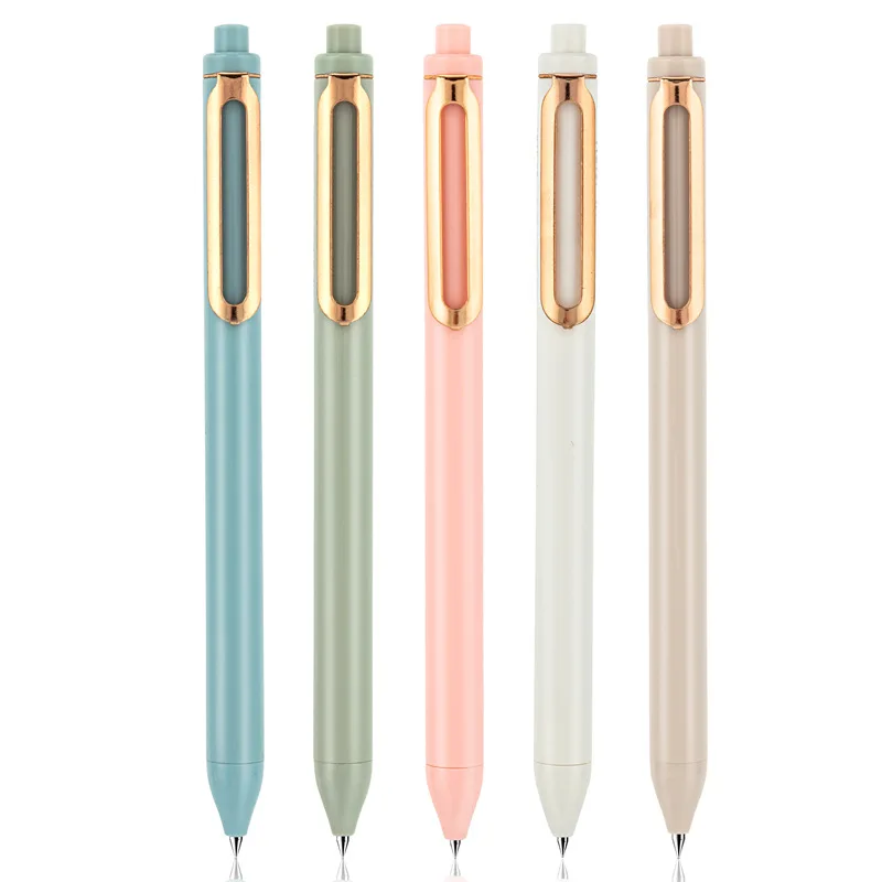 

5pcs/set 0.5mm Black Ink Gel Pens Macaron Color Needle Pens Kawaii Writing Tool Korean Stationery Students Office Supplies