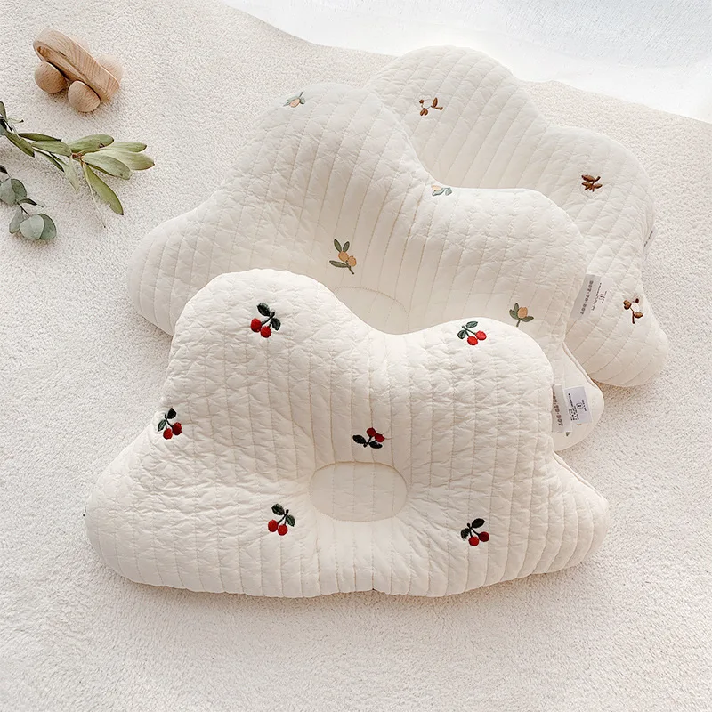 Cotton Baby Shape Pillow Newborn Infant Nursing Pillow Anti Deflection