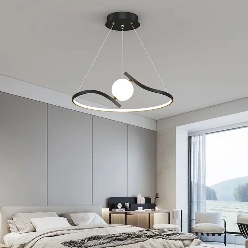 

Dining room chandelier modern minimalist led Nordic 2023new light luxury atmosphere dining room bedroom room chandelier