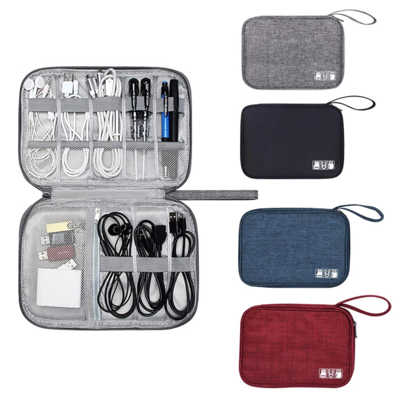 

Single Layer Digital Storage Bags Data Cable Charger Organizer Waterproof Home Travel Portable Headphone Organization Pouch