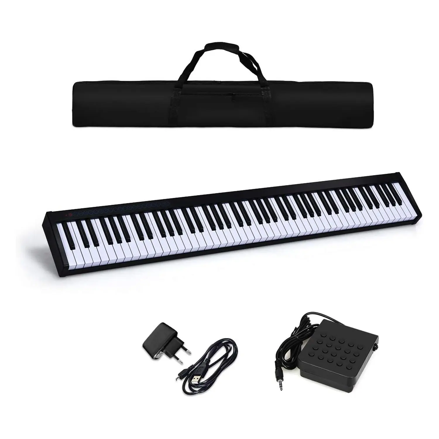 Teclado de Piano Digital, instrumento Musical electrónico portátil, Panel de Control MIDI Bluetooth, regalos musicales ligeros para niños