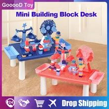 

Multi-Function DIY Baby Mini Building Blocks Table Small and Big Particles Baseplate Desk Educational Children Toy Kids Girls