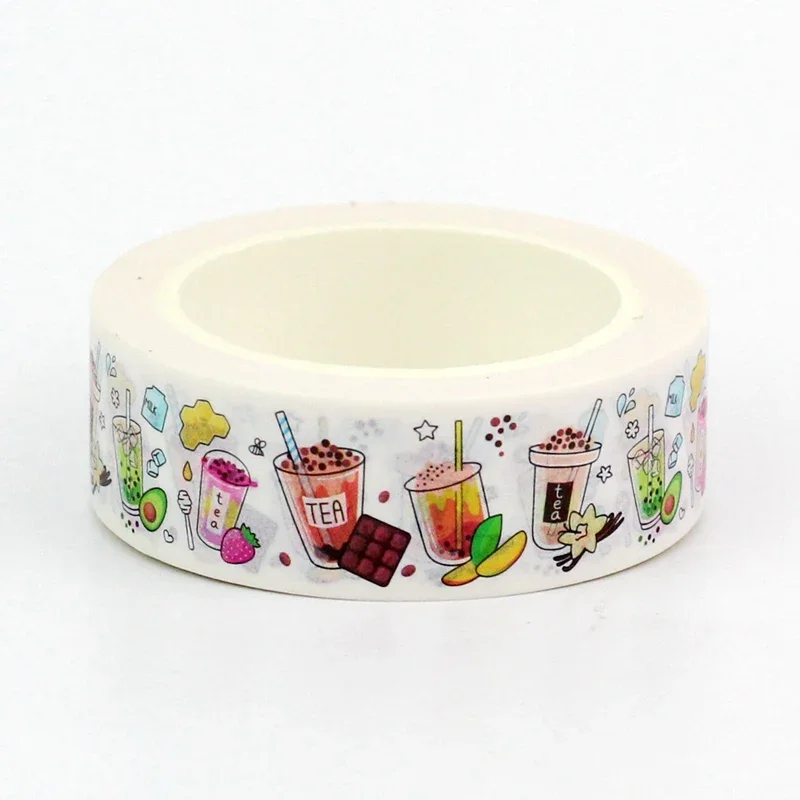 1PC 10M Decor Bubble Summer Drinks Washi Tape for Scrapbooking Craft Adhesive Masking Tape Cute Journal Stationery