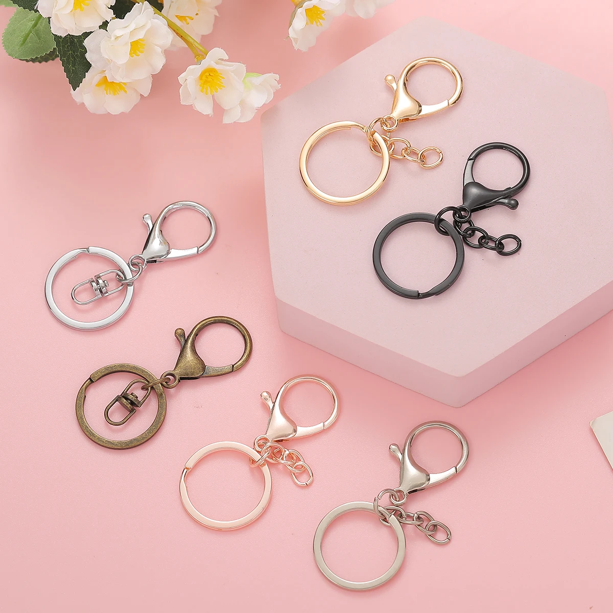 Key Ring Keychain Swivel Lobster Clasp Key Snap Hooks Keyrings DIY Jewelry Making Finding DIY Chains Accessories 5/10/20pcs
