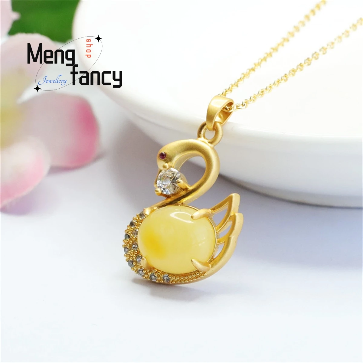 Amazon.com: Swan Princess Necklace- Swan Necklace -Swan Odette Heart  Necklace (Gold) : Handmade Products