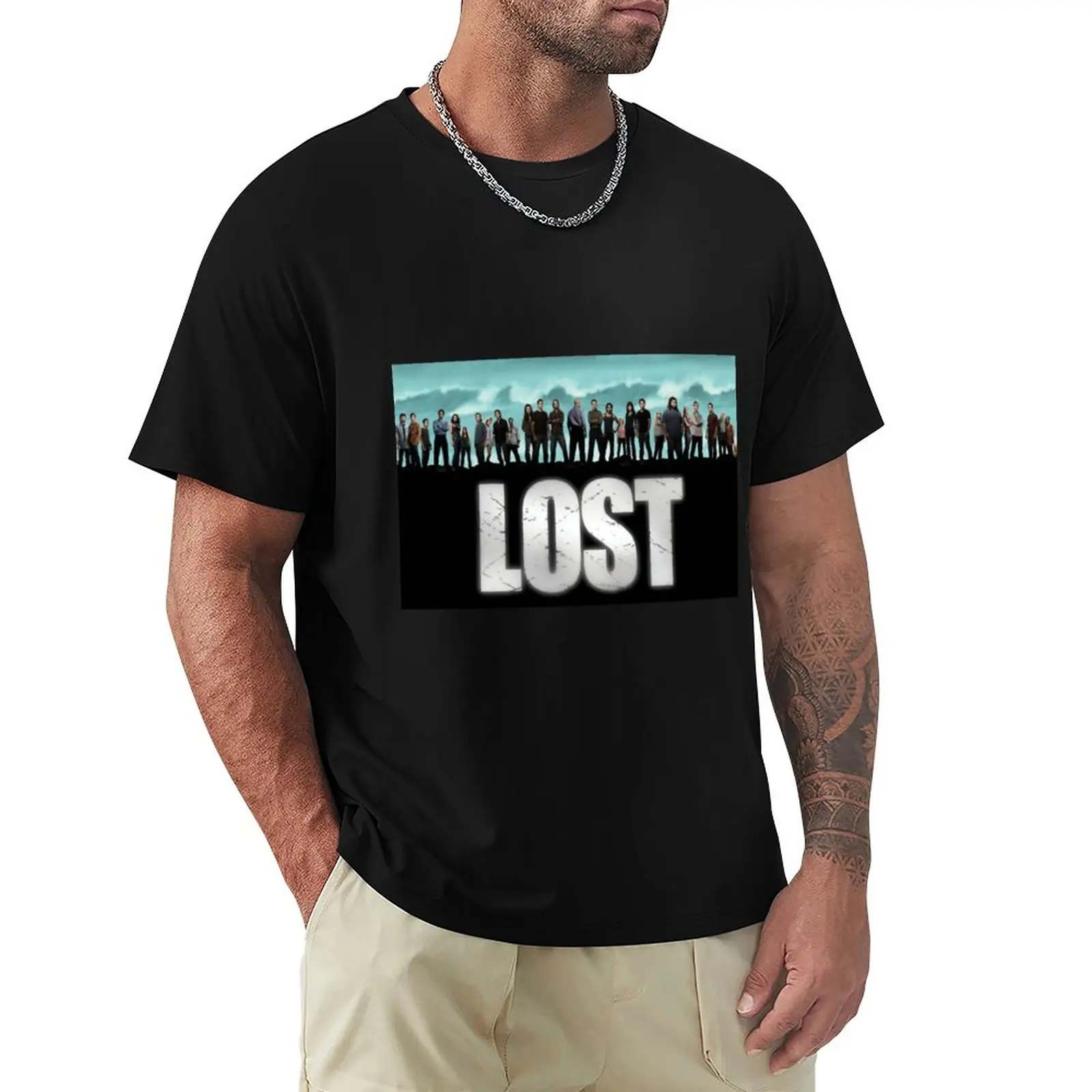 

lost cast T-Shirt hippie clothes summer top T-shirt short fruit of the loom mens t shirts