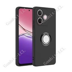 Universal Back Ring Holder Bracket Phone Case with TPU Soft Cover - OPPO A5 Pro 4G (Ring Case Black)