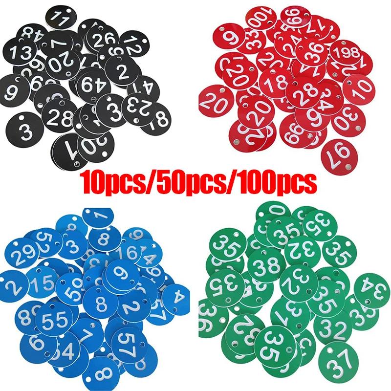 10/50/100pcs Beehive Tags Round Sequential Numbers Sign Labels Livestock Number Accessory Beehive Mark Board Tag Beekeeping Tool