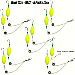 Enhanced Double Hook Rig Set - Perfect for Carp Fishing, Effective in Weeds, Stones, and Silt (Size10   5Packs)