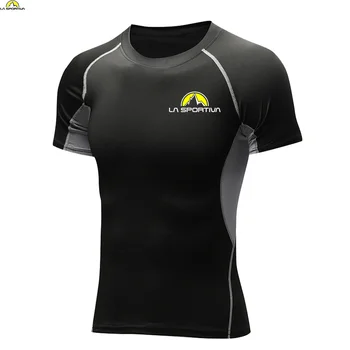 LA SPORTIVA T-shirt sportive per bambini Stampa Moda Nuovo alta elasticità Compressione Allenamento stretto Corsa Abbigliamento da basket