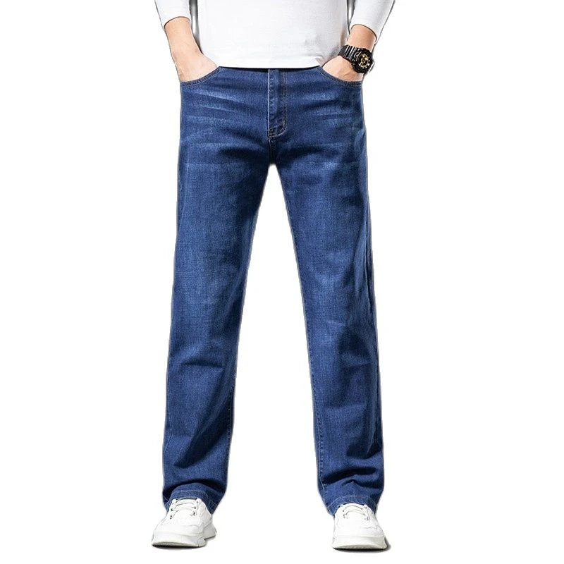 bootcut jeans men 2021 SULEE Classic Style MenThick Business Jeans Autumn and Winter New Fashion Straight Elasticity Denim Pants Male Brand true religion mens jeans