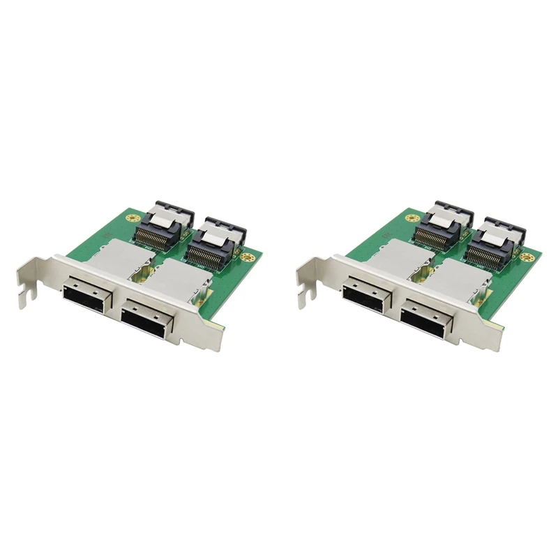 

2X Dual Ports Mini SAS Internal SFF-8087 To External HD SFF-8088 Sas26p PCI SAS Adapter Card