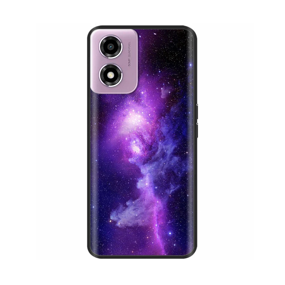 Motorola Moto E14 Soft TPU Silicone Protective Back Cover with Printed Design