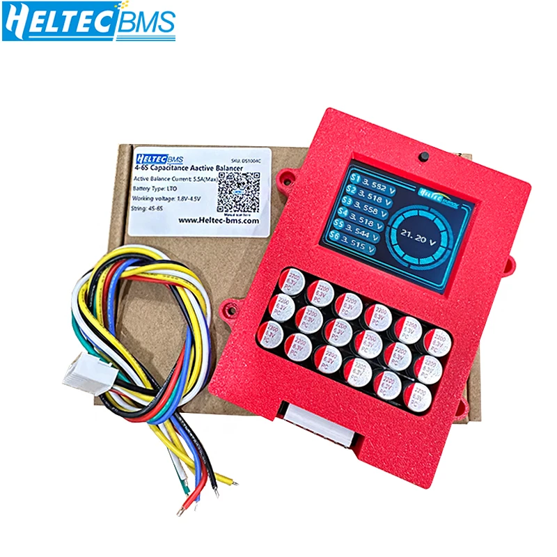 5A Lithium Battery Active Balancer with Voltage Display