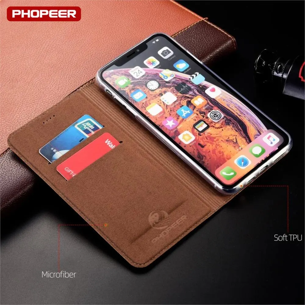 Ostrich Genuine Leather Flip Case For Google Pixel 8 7 6 5 4 3 2 3A 4A 5A 6A 7A XL Pro Card Pocket Wallet Phone Cover Cases