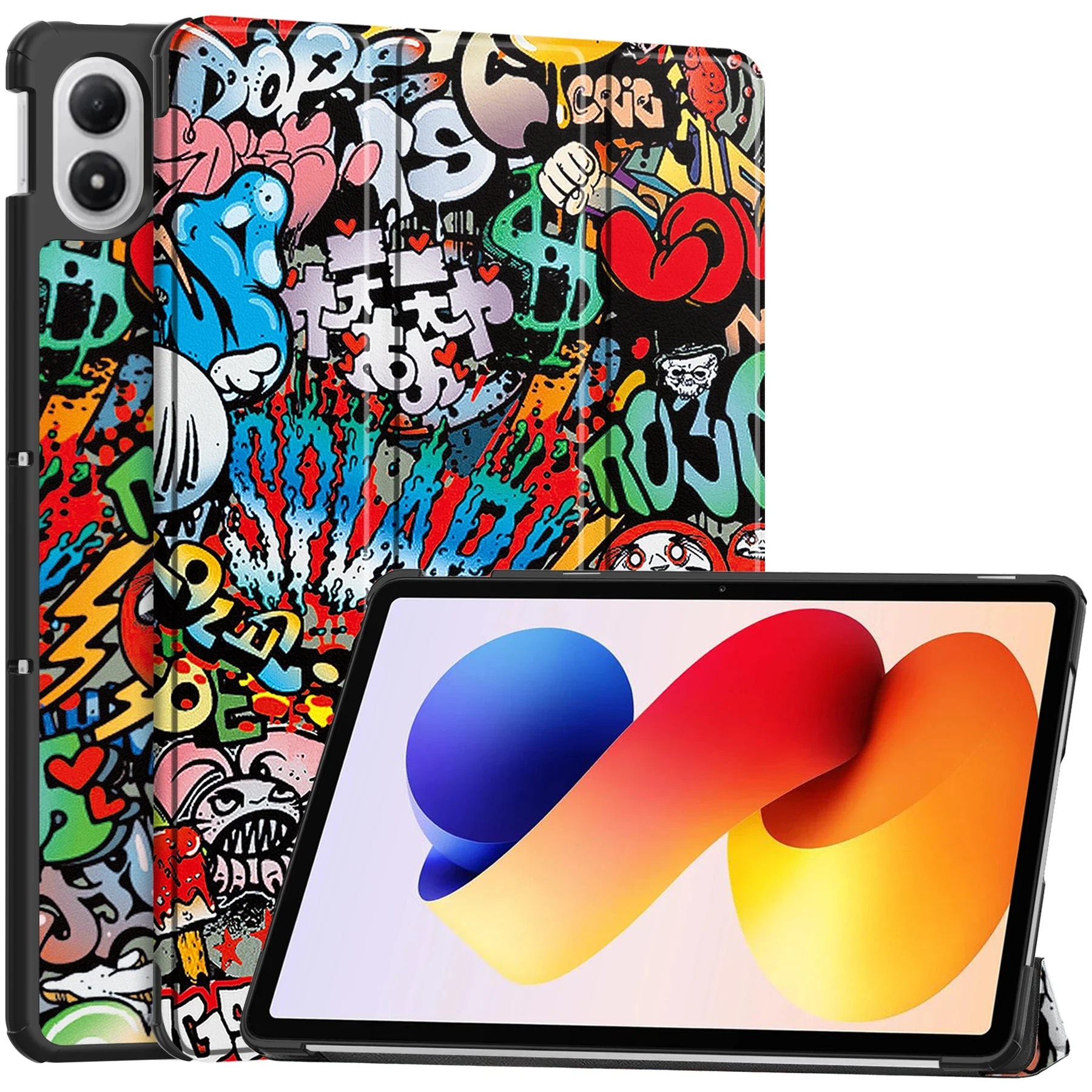 PU Leather Tri-Folding Magnetic Stand Cover