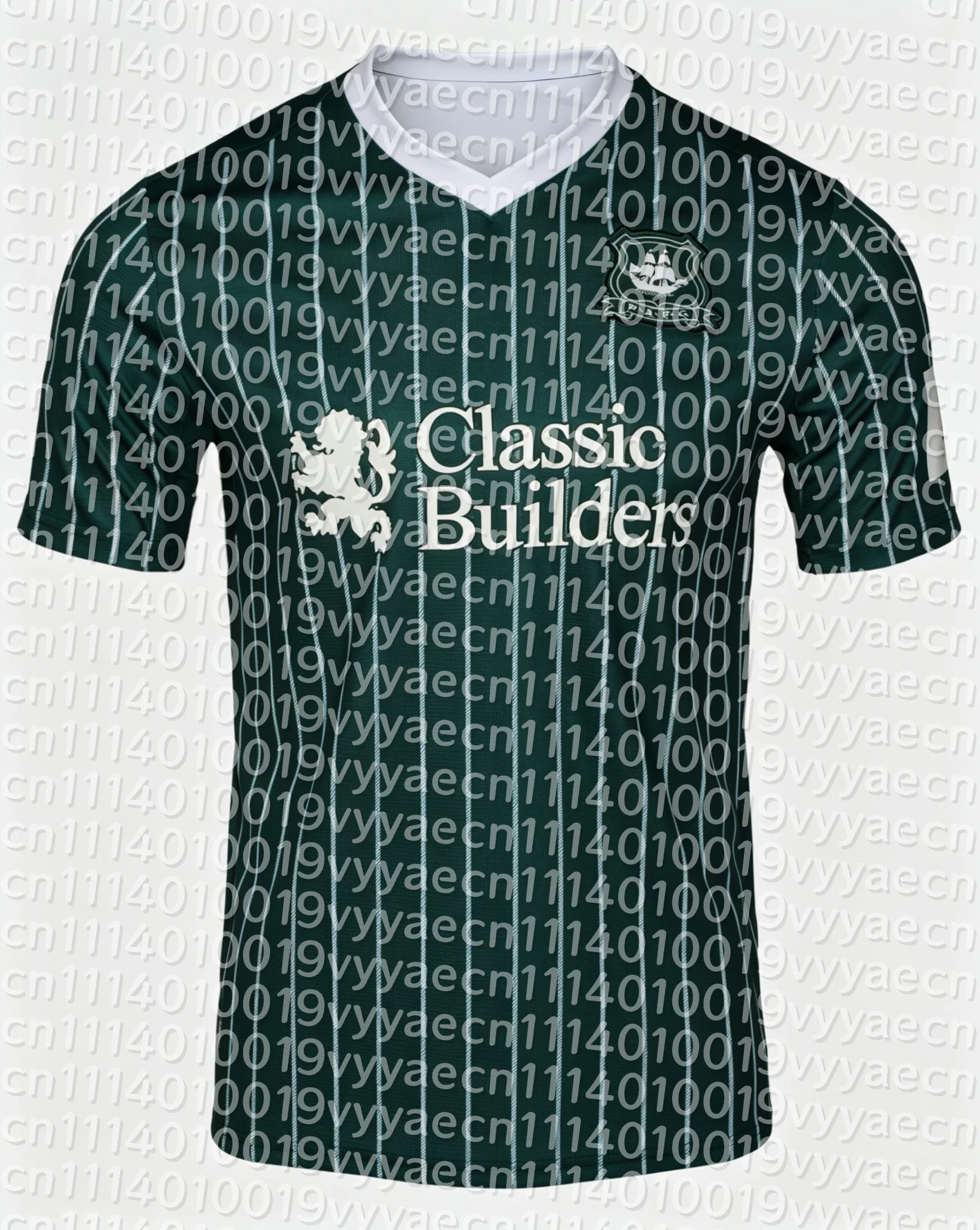 26-27 Plymouth Argyle Style Familien-Partnerlook Fußballtrikot Sommer Casual Kurzarm Fußball T-Shirt Herren Damen Kleidung