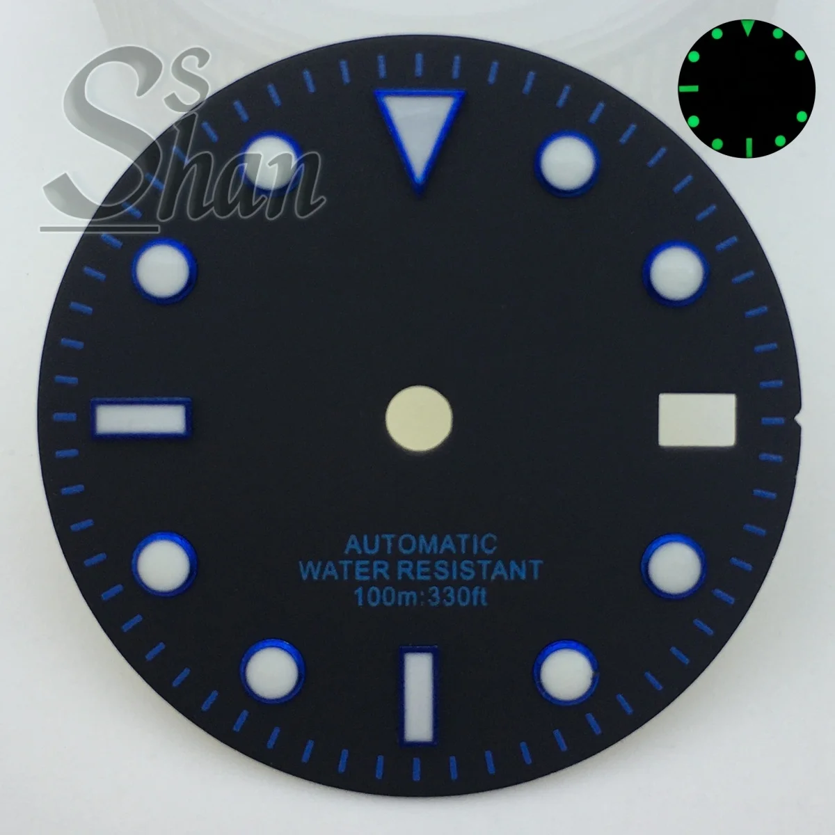 Black Dial with Multicolor Index Sides and Green Luminous Feature - 29MM