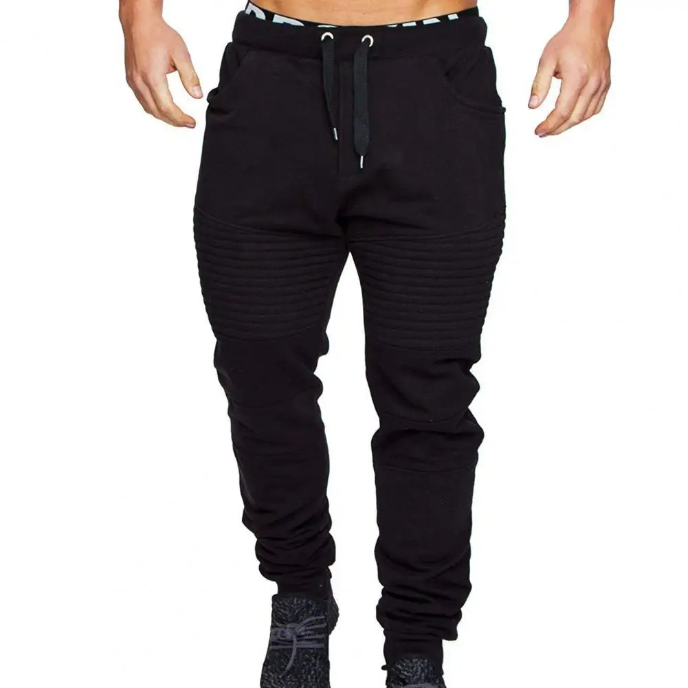 Sport Jogging Trousers Fleece Sweatpants Casual Men Trousers Camouflage Print Elastic Waist Drawstring Spring Pants Ankle-banded Wear-resistant Men Sweatpants Sports