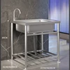 Home Kitchen Sink 304 Stainless Steel Kitchen Sinks with Bracket Integrated Commercial Large Single Washing Sinks for Kitchen 6