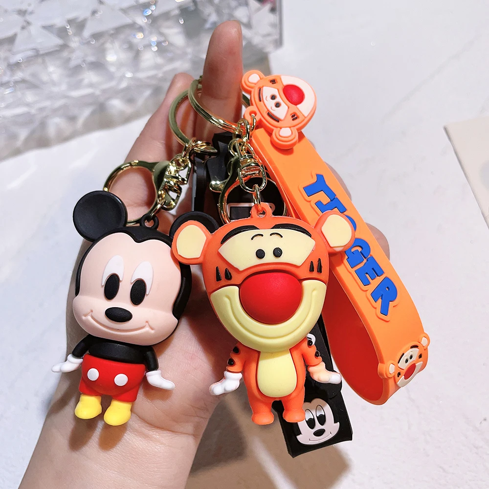 Disney Cartoon Mickey Mouse Keychain Minnie Donald Duck Daisy