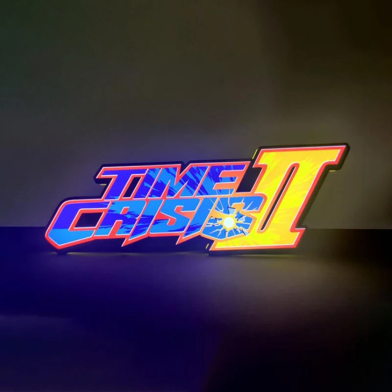 Time Crisis Logo Lightbox 3D Led Lightbox Event Game House Decor Decorazione Della Parete Miglior Regalo
