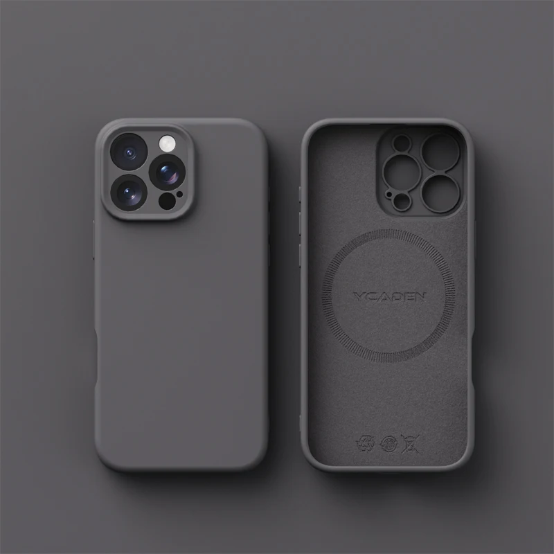 Magnetic Liquid Silicone Phone Case with Wireless Charging Soft Cover