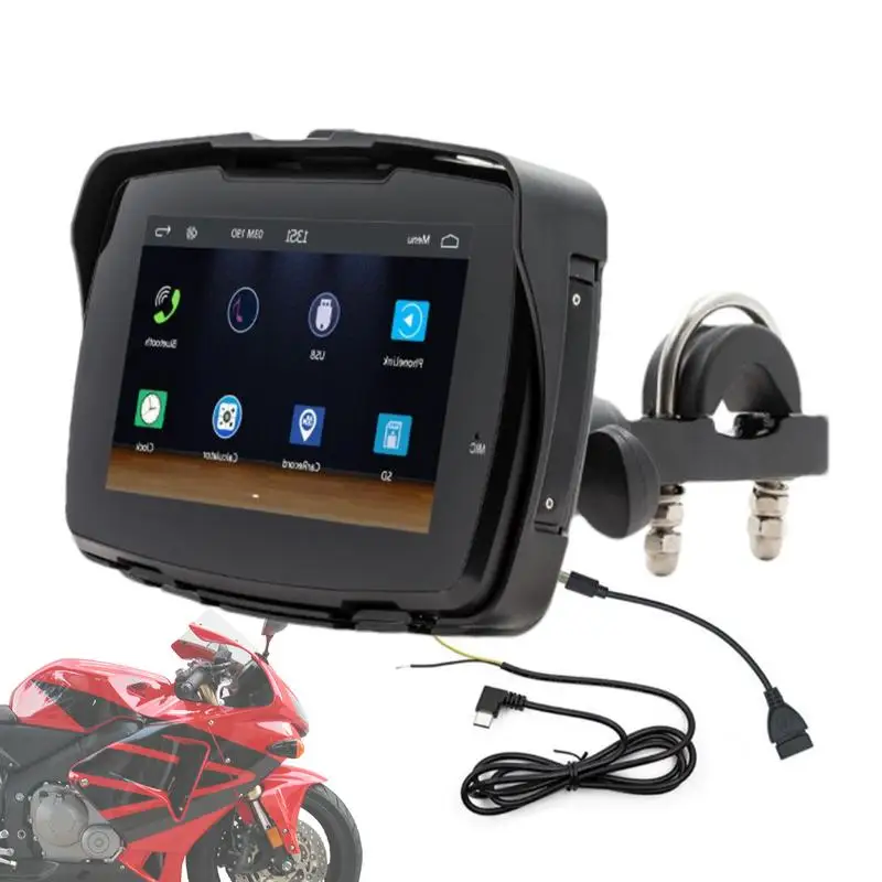 

Motorcycle Gps Navigation 5inch Motorcycle Gps Navigation Portable Touch Screen System Dual Link Wireless Ip65 Waterproof For