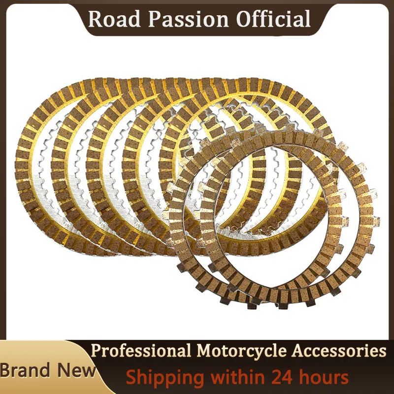 Road Passion 7pcs Motorcycle Engine Parts Clutch Friction Plates Kit