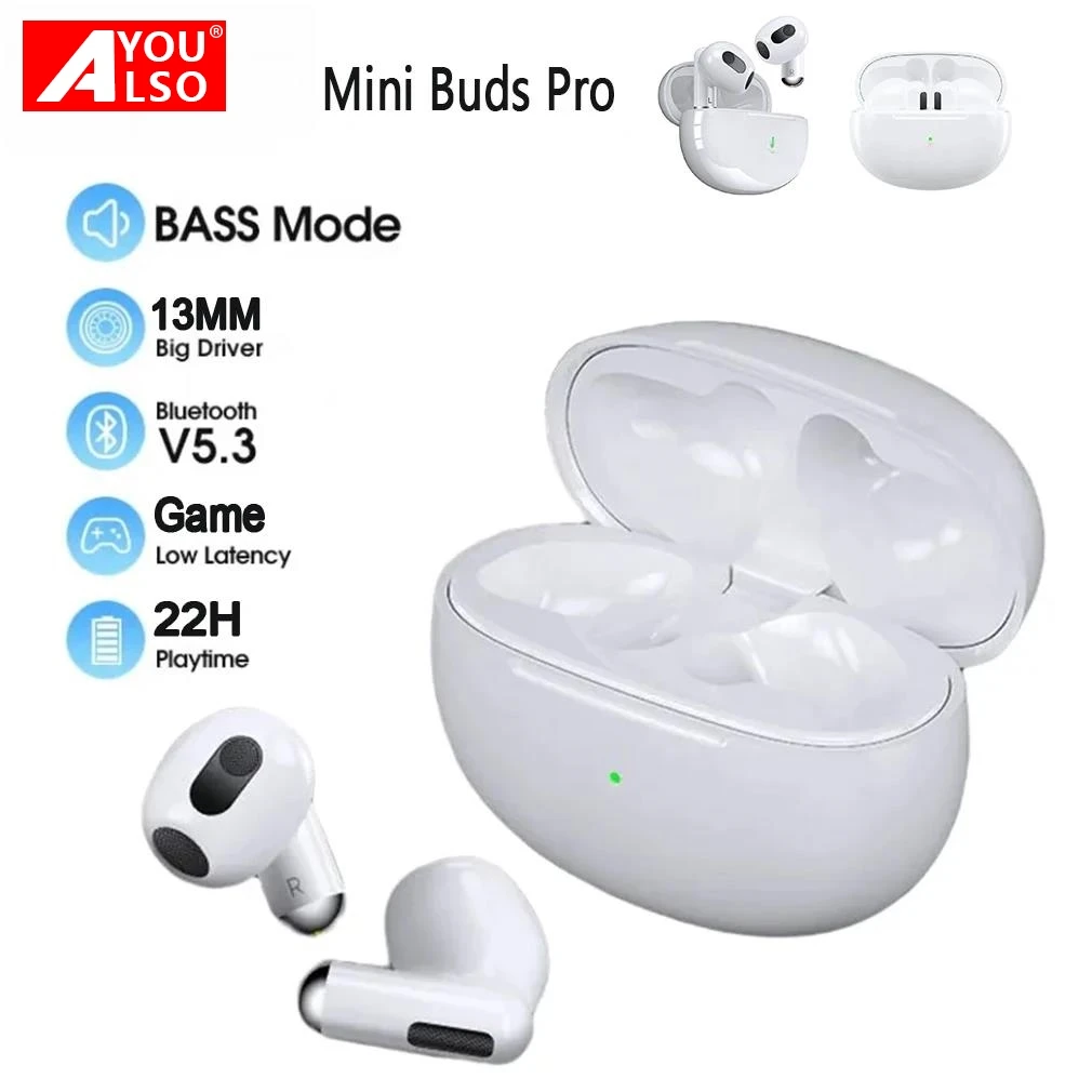 

Mini Pods Air Pro Wireless Bluetooth Earphones ENC Noise Reduction Headphone Hifi Sound Gaming Low Latency Earbuds Buds 4