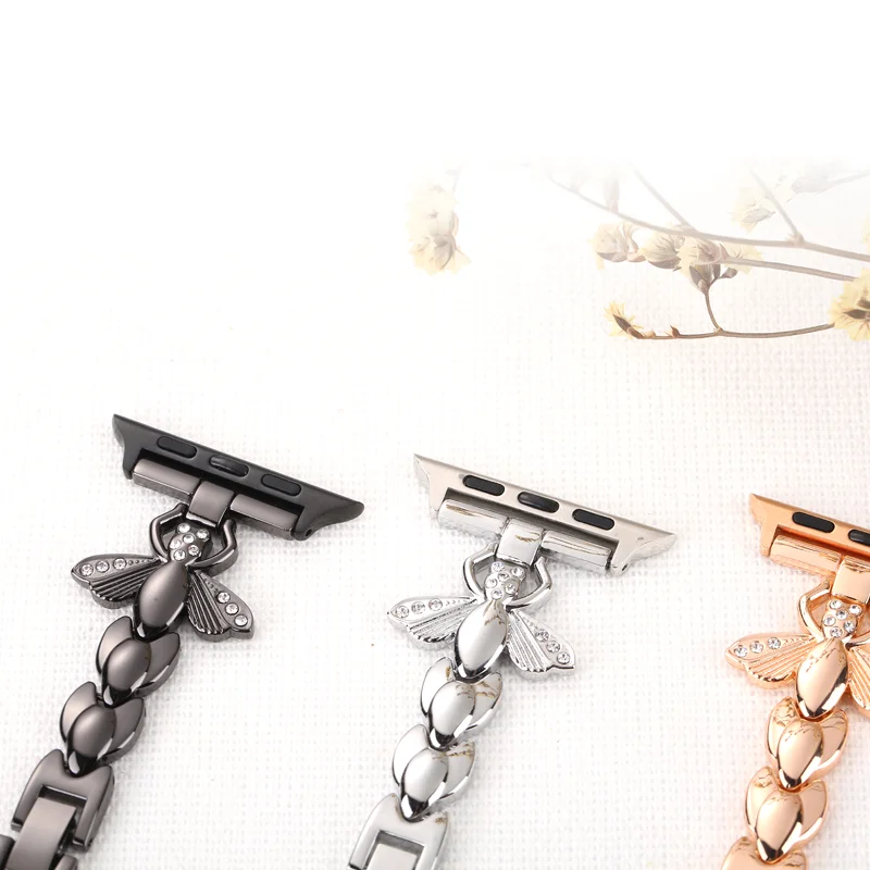 Metal steel strap for Apple Watch Ultra 8 7 6 5 4 SE strap 49mm 45mm 41mm 42mm 44mm iwatch 3 42mm 38mm diamond strap accessories