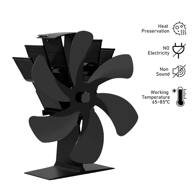 Improve Heat Distribution with the 6 Blades Stove Fan