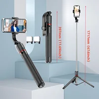 Gimbal Stabilizer Selfie Stick Tripod Gimbal 360 Rotation Following Shooting Mode with Light For iPhone Xiaomi Andriod phone