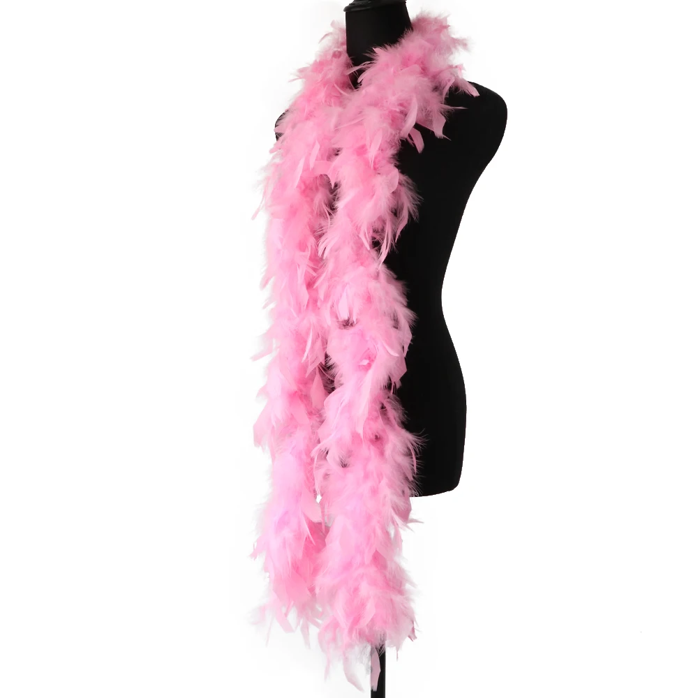 Description Picture 4 of item2 Yards Fluffy Turkey Feather Marabou Boa  38-40g Wedding Party Christmas Trees Decoration Shawl/Scarf Natural Plume Accessories