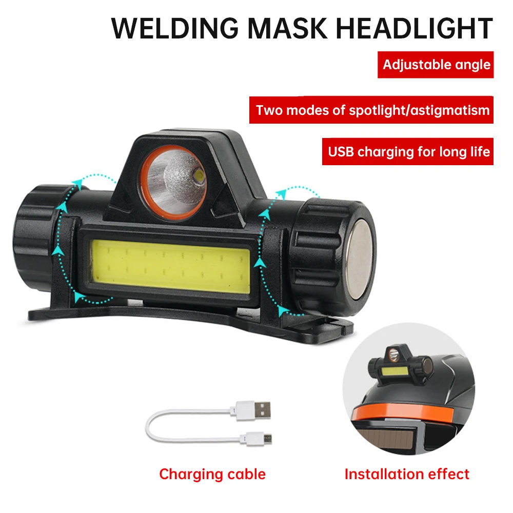 Rechargeable COB LED USB Headlamp Strong Magnetic Powerful Headlight Super Bright Waterproof Head Torch For Outdoor Fishing head flashlight cob headlamp