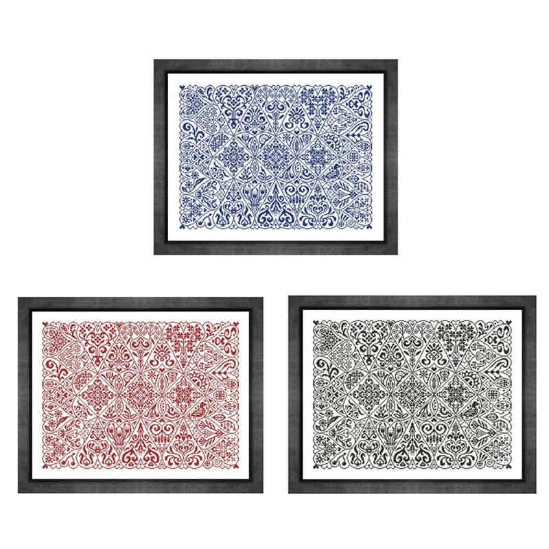 Circus of hearts cross stitch kits single color simple aida fabric 18ct 14ct 11ct count white canvas cotton thread embroidery cross stitch kit