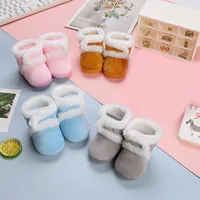 0-15 Month Baby Girls Boys Boots Infant Plush Snow Booties Autumn Winter Warm Newborn Shoes Fashion Warm Toddler First Walkers 1